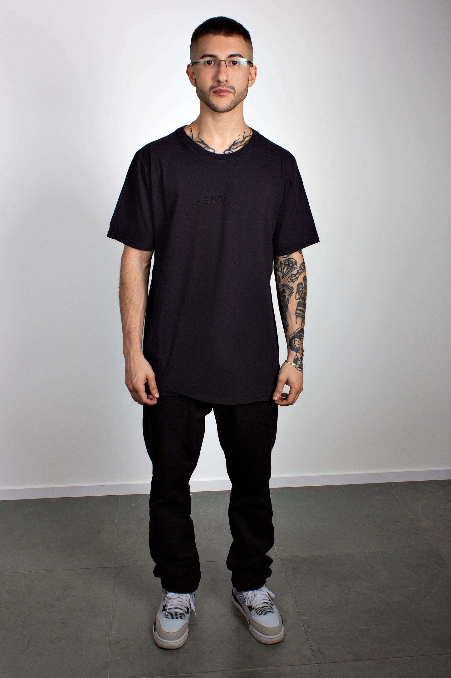 Camiseta básica Ameglia | Preta