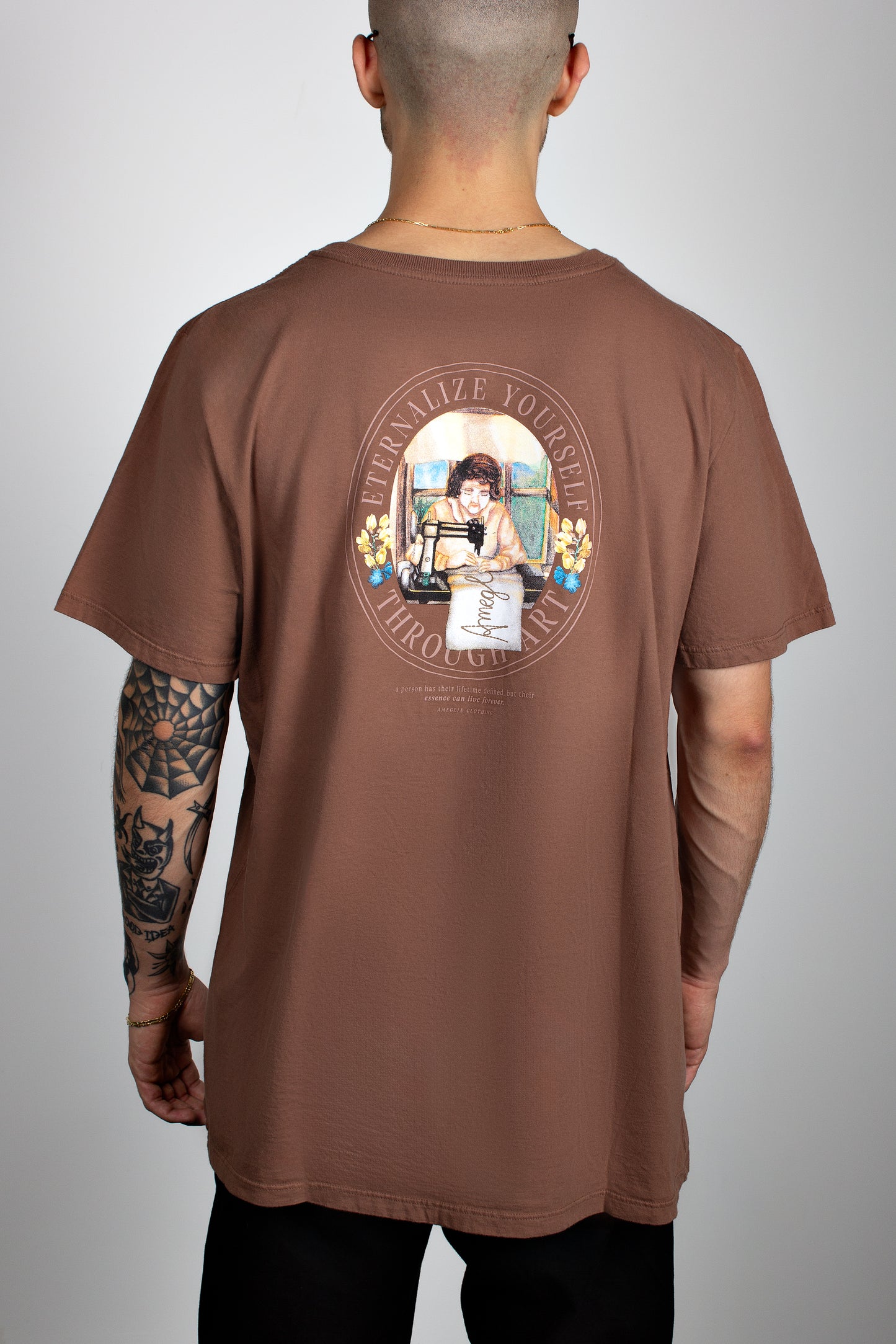Camiseta Love Line Ameglia | Marrom