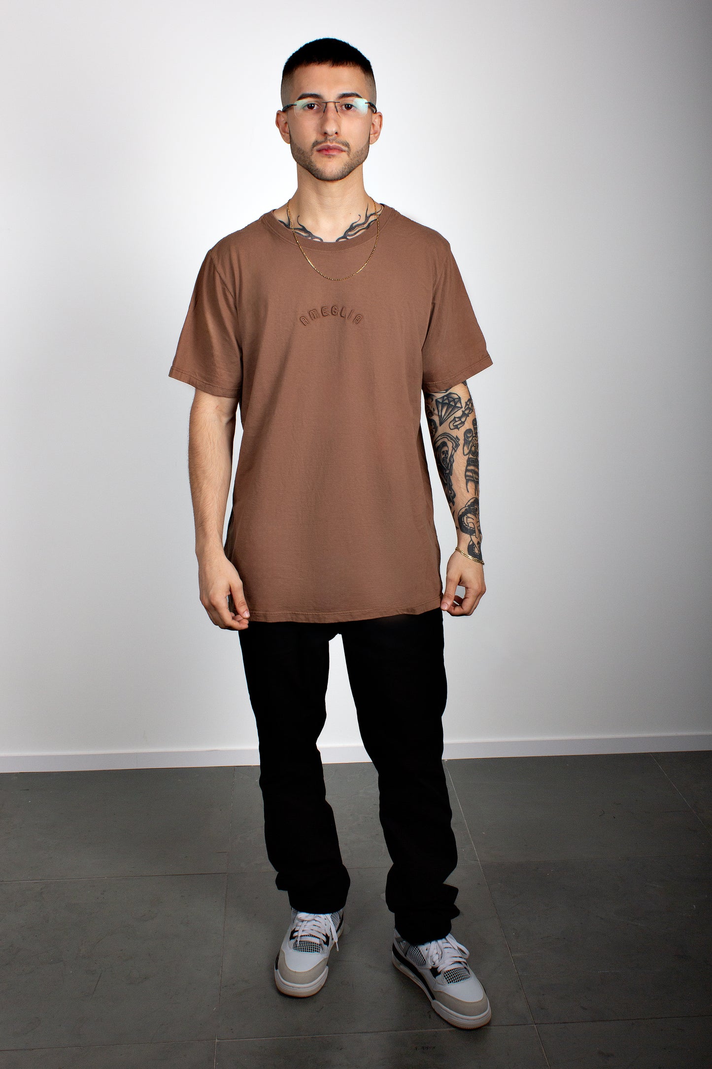 Camiseta básica Ameglia | Marrom