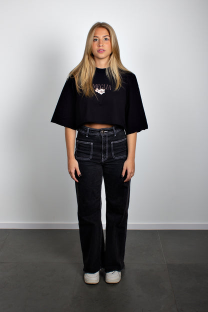 Cropped Flower Ameglia | Preto