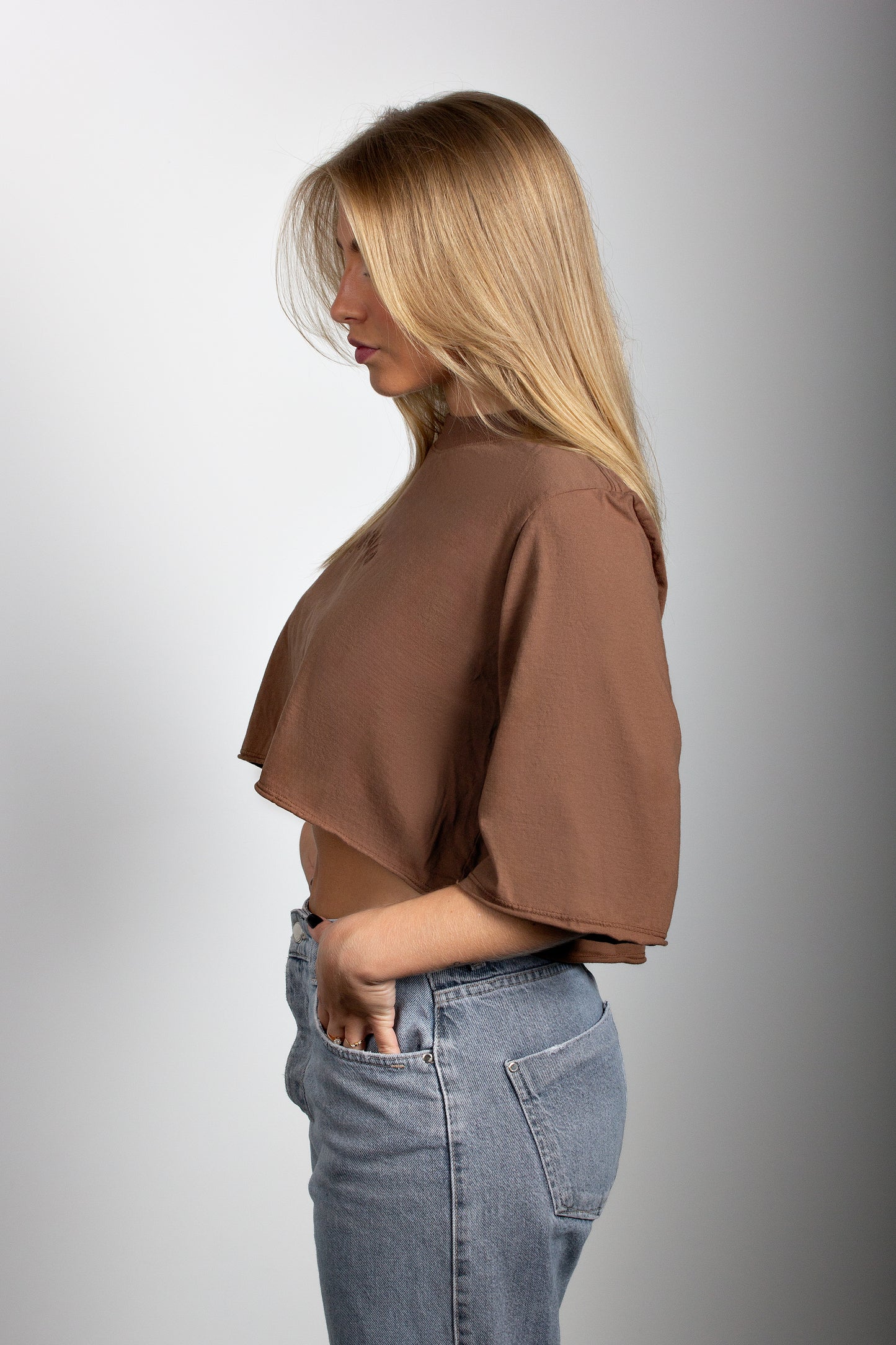 Cropped bordado Ameglia | Marrom